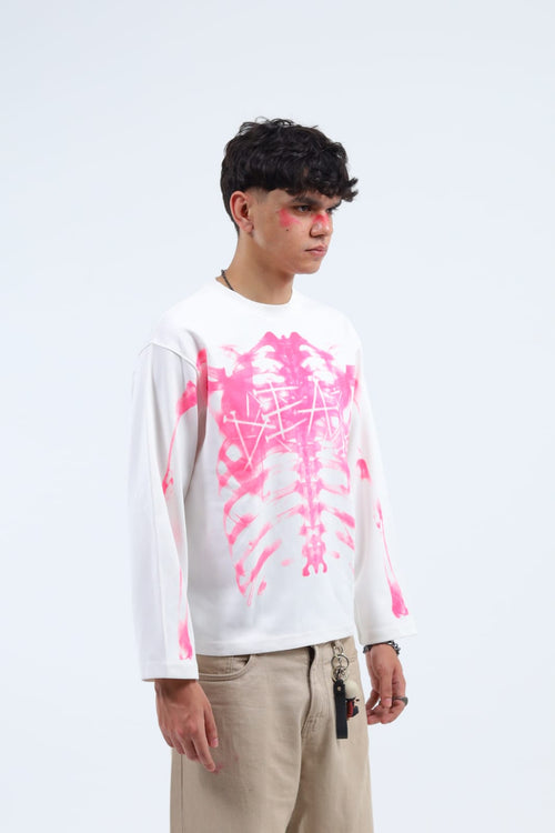 skeleton Death T-Shirt - White