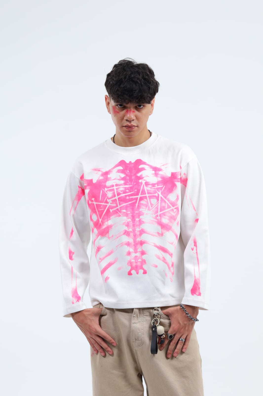 skeleton Death T-Shirt - White